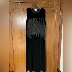 Black Velvet long dress Ronni Nicole